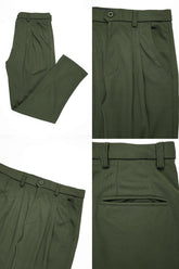 Double Plate Men's Carrot Fit Cotton Pant